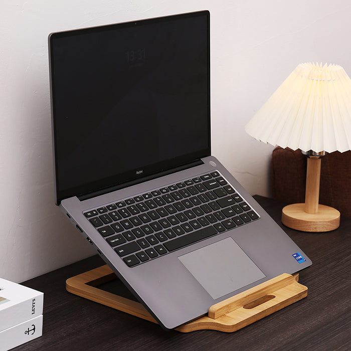Notebook Stand Bamboo Foldable Portable Cooler Pad